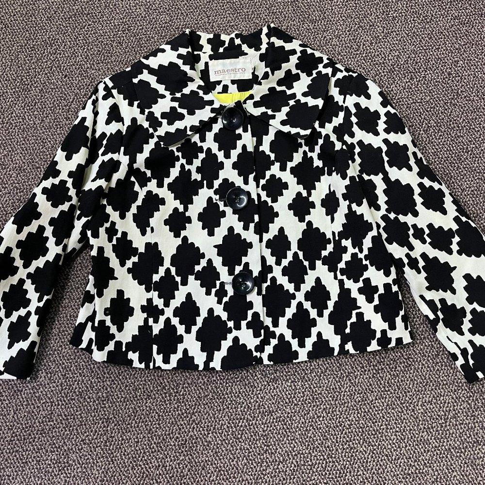 Maestro Crop Top Vintage Jacket with Lining
